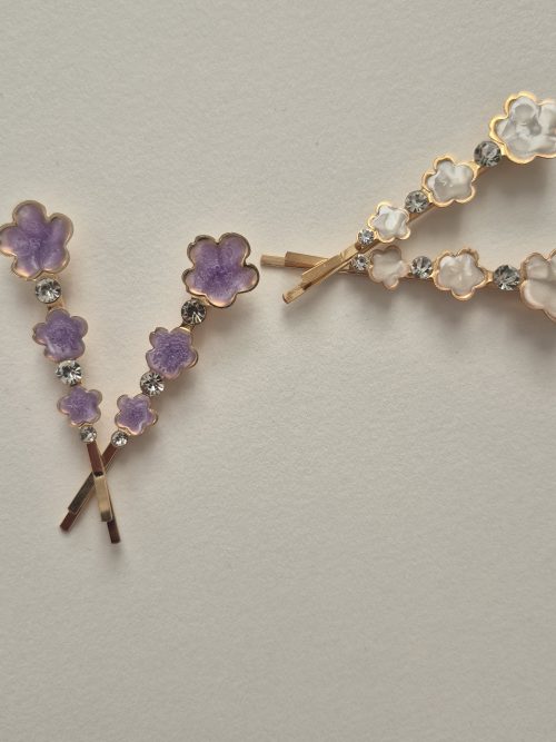 سنجاق طلایی گل دار