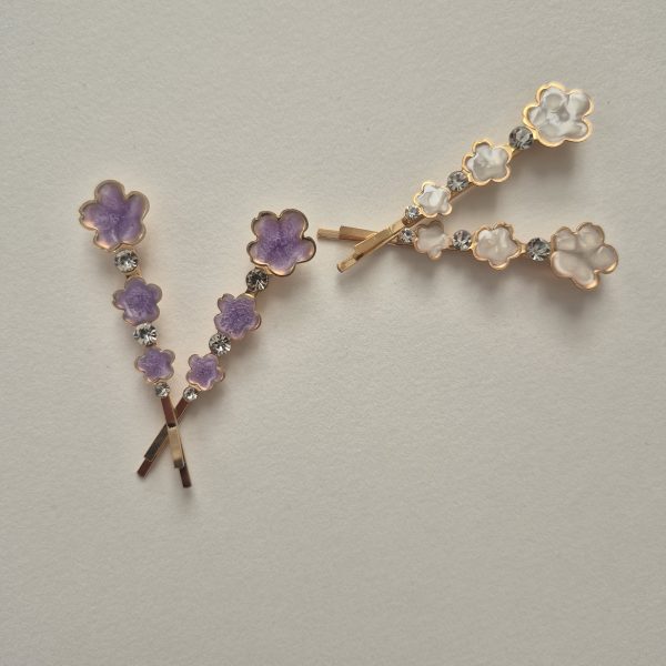 سنجاق طلایی گل دار