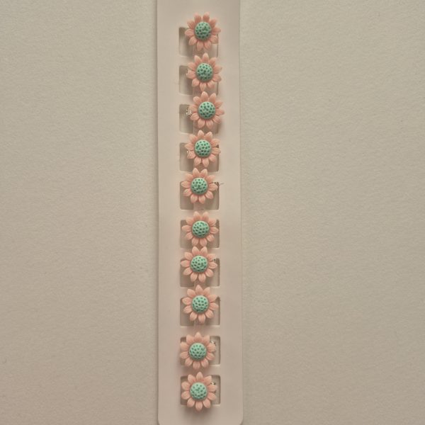 قفل مو گل صورتی