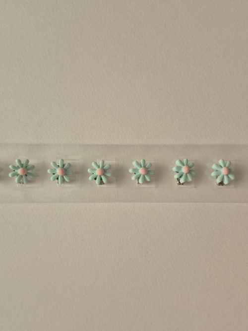 قفل مو گل فیروزه ای