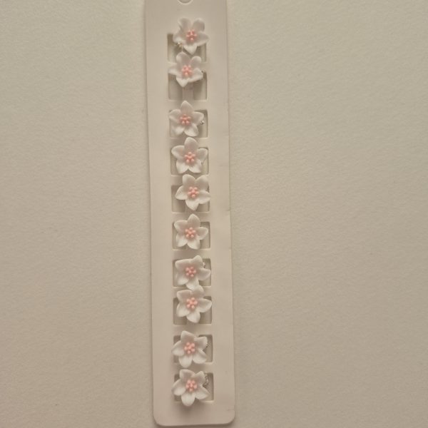 قفل مو گل نرگس (صورتی)